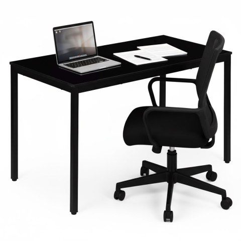 Stół do kuchni jadalni dla 4-5 osób biurko komputerowe 120x60 cm czarny ModernHome