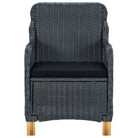 3-częściowy zestaw mebli ogrodowych, ciemnoszary