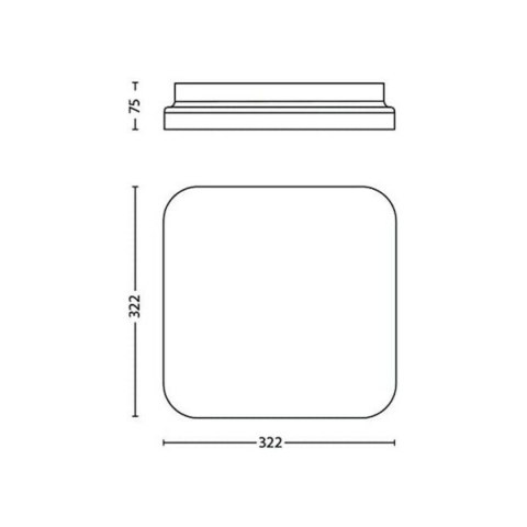 Plafon Philips Mauve A+ 17 W 2000 Lm (4000 K)