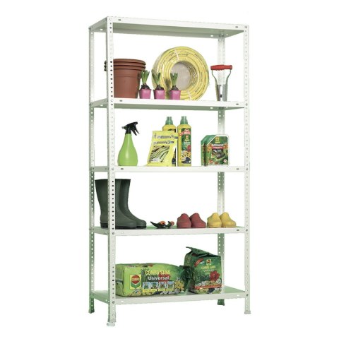 Regał Simon Rack Comfort Plus 5/400 Biały 200 x 100 x 40 cm Metal 5 Półki 100 kg