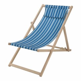 Składane krzesło z zagłówkiem Drewno Materiał 97 x 56 x 85 cm