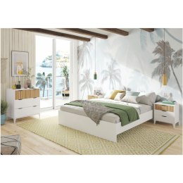 Stolik Nocny Forés Biały Naturalny 40 X 33 X 50 cm