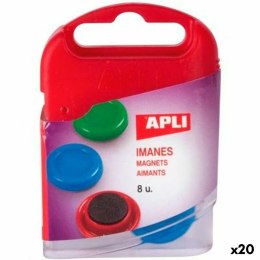 Magnesy Apli Ø 2 cm 8 Części (20 Sztuk)