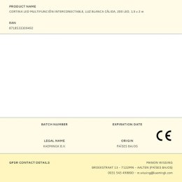 Zasłona z Lampek LED Lumineo Ciepła Biel