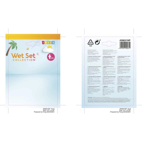 Zestaw do naprawy Intex nadmuchiwany 7 x 0,5 x 7 cm (36 Sztuk)