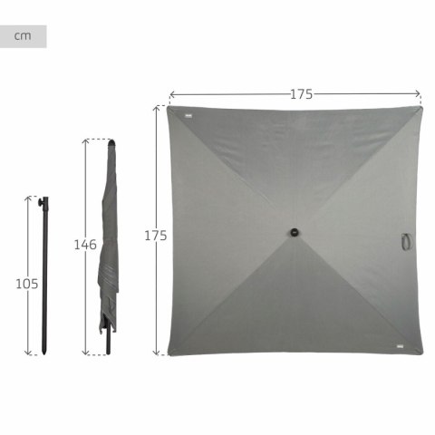 Parasol Aktive Szary 175 x 240 x 175 cm