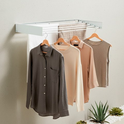 Składany, rozsuwany, chowany naścienny suszarka do ubrań Dryva 100 InnovaGoods