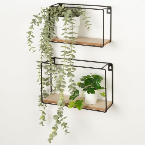 Wieszak na ubrania Max Home Żelazo Drewno MDF (2 Sztuk)