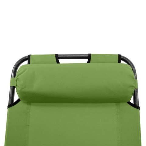 Składany leżak ogrodowy - zielony
