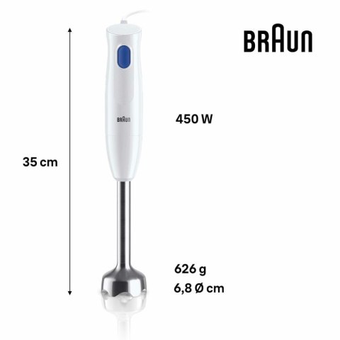 Mikser z Tworzywa Sztucznego Braun MQ10.001MWH Biały 450 W