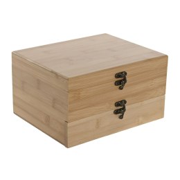 Zestaw Akcesoriów do Wina Home ESPRIT Naturalny Bambus Stal nierdzewna