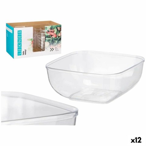 Zestaw naczyń Leknes Przezroczysty Plastikowy 5 L 25,5 x 12,3 x 25,5 cm (12 Sztuk)