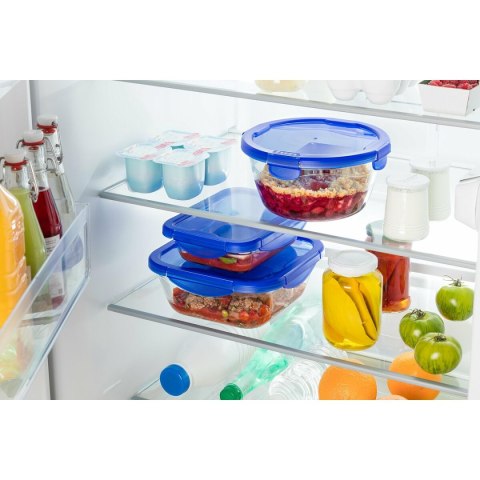 Pojemnik do Przechowywania Żywności Pyrex Niebieski Przezroczysty Okrągła 1,6 L (6 Części)