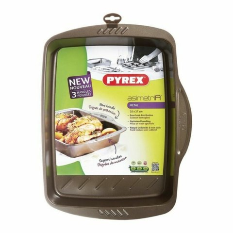Taca Nieprzywierająca do Piekarnika Pyrex Brązowy Czarny Metal Stal