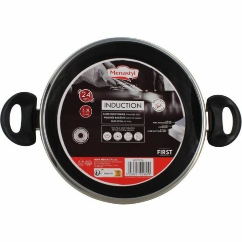 Garnek Menastyl Szary 5 L Ø 24 cm