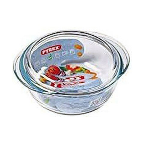 Garnek z Pokrywką Pyrex 1,4 L 18 x 9 x 21 cm Biały Przezroczysty Szkło