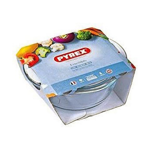 Garnek z Pokrywką Pyrex 1,4 L 18 x 9 x 21 cm Biały Przezroczysty Szkło