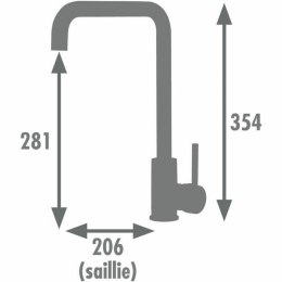 Kran jednouchwytowy Edouard Rousseau SOTO Chromu Kształt C