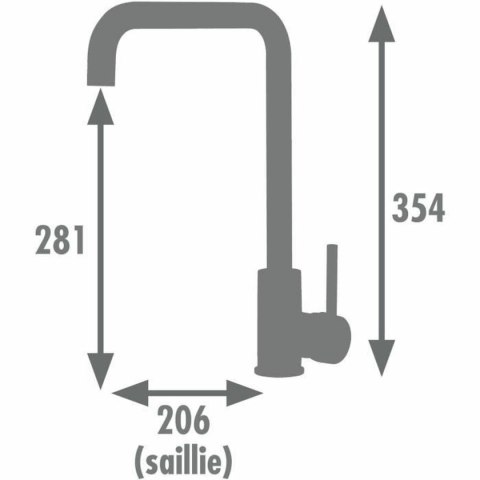 Kran jednouchwytowy Edouard Rousseau SOTO Chromu Kształt C