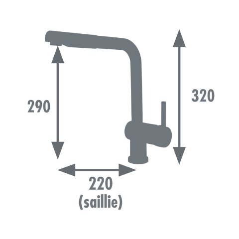 Kran jednouchwytowy Edouard Rousseau SQUARE