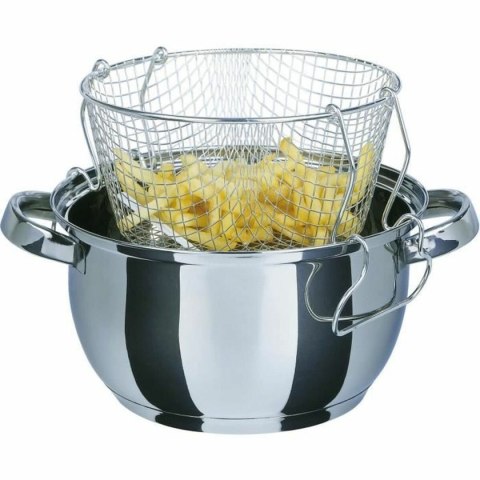 Patelnia do Smażenia z Koszem GSW Stal nierdzewna Ø 22 cm Srebrzysty