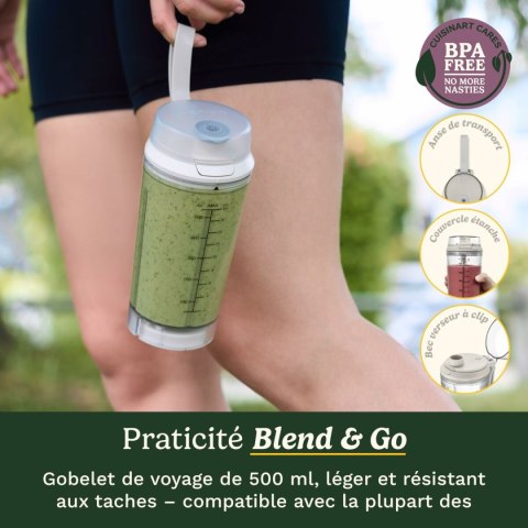 Mikser z Tworzywa Sztucznego Cuisinart PBL100E Blast&Go 120 W Biały 500 ml