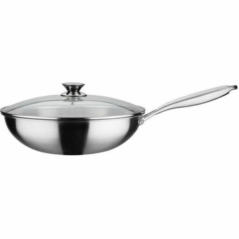 Patelnia Wok GSW 868402 Stal nierdzewna Srebrzysty Ø 32 cm