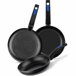 Zestaw Patelni Monix M811200 Czarny Bakelit Kute aluminium 3 Części
