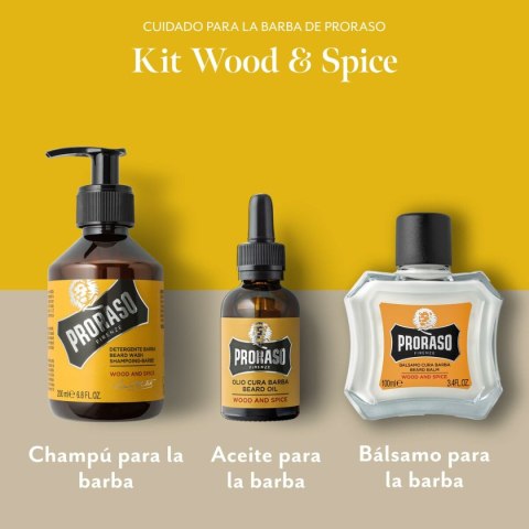 Zestaw do Pielęgnacji Brody Proraso Wood & Spice 3 Części