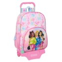 Torba szkolna z kółkami Barbie Painterly Różowy Błękitne niebo 33 x 42 x 14 cm