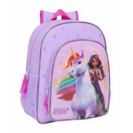 Plecak szkolny Unicorn Academy Liliowy 32 x 38 x 12 cm