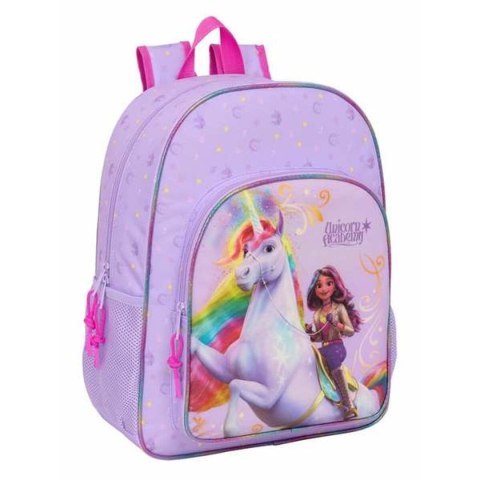 Plecak szkolny Unicorn Academy Liliowy 33 x 42 x 14 cm