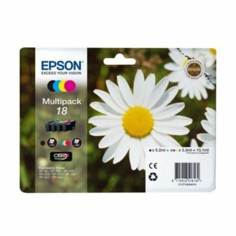 Oryginalny Wkład Atramentowy Epson Multipack 18 4 colores Żółty Czarny Turkusowy Magenta
