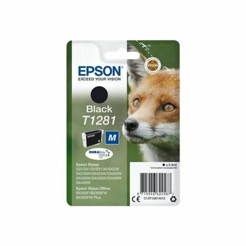 Oryginalny Wkład Atramentowy Epson T1281 Czarny 5,9 ml