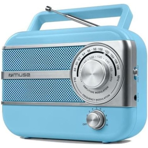 Radio Muse M056AG Niebieski AM/FM Retro