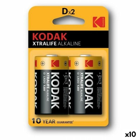 Baterie Alkaliczne Kodak 1,5 V LR20 (10 Sztuk)