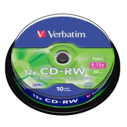 CD-RW Verbatim 700 MB 12x 10 Części (20 Sztuk)