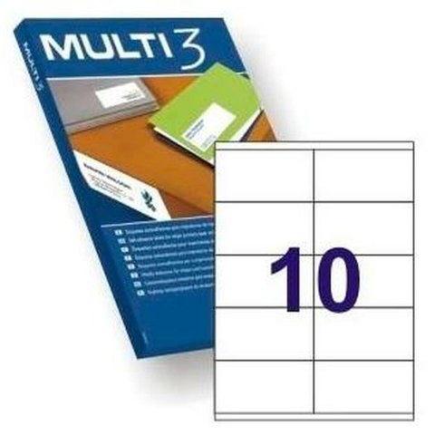Etykiety samoprzylepne MULTI 3 Biały prosty 500 Kartki 105 x 57 mm