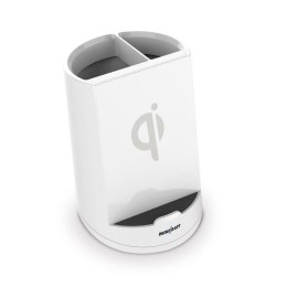 Ładowarka bezprzewodowa z uchwytem na telefony MiniBatt PowerCUP Pióro Biały