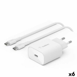 Ładowarka ścienna + kabel-USB-C Belkin Biały 25 W (6 Sztuk)