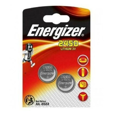 Litowe Baterie Guzikowe Energizer 3 V CR2450 (10 Sztuk)