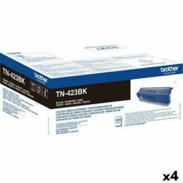 Toner Brother TN423BK Czarny (4 Sztuk)