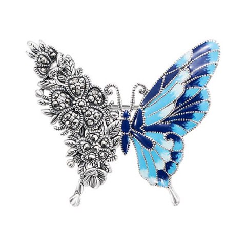 Srebrna broszka RDM6710 - Emalia