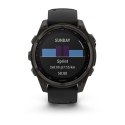Zegarek sportowy Garmin Fenix 8 Solar Sapphire Titanium Carbon Grey 47mm Tytanowy