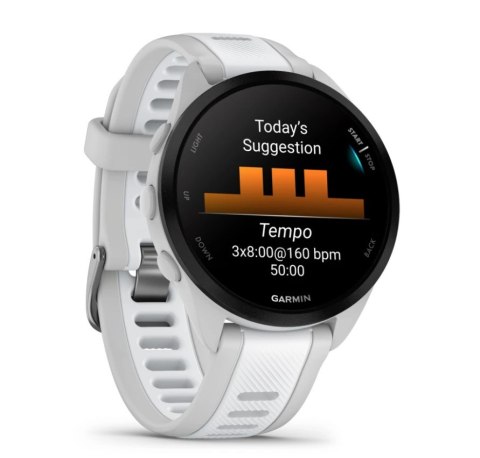 Zegarek sportowy Garmin Forerunner 165 AMOLED 43mm Mist Grey