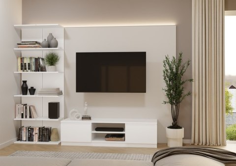 REGAŁ 6P BIAŁY Wysoki 180 Cm 6 Półek Na Książki Segregatory Do Biura Salonu