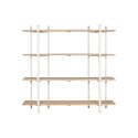 Regał Home ESPRIT Biały Metal Jodła 188 x 42 x 180 cm