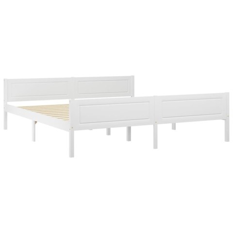 Rama łóżka z litego drewna sosnowego, biała, 180 x 200 cm Rama łóżka z litego drewna sosnowego, biała, 180 x 200 cm