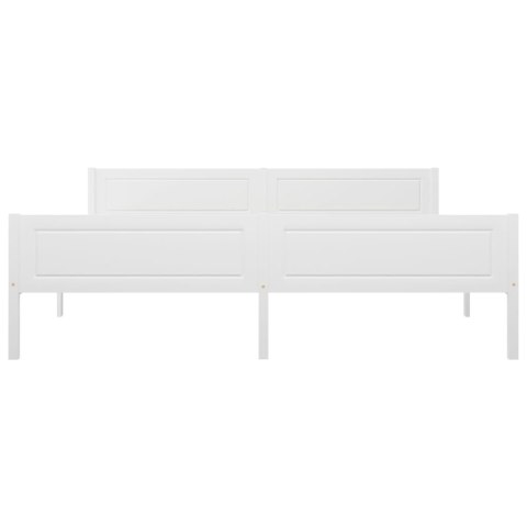 Rama łóżka z litego drewna sosnowego, biała, 180 x 200 cm Rama łóżka z litego drewna sosnowego, biała, 180 x 200 cm