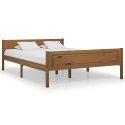 Rama łóżka z litego drewna sosnowego, miodowy brąz, 120x200 cm